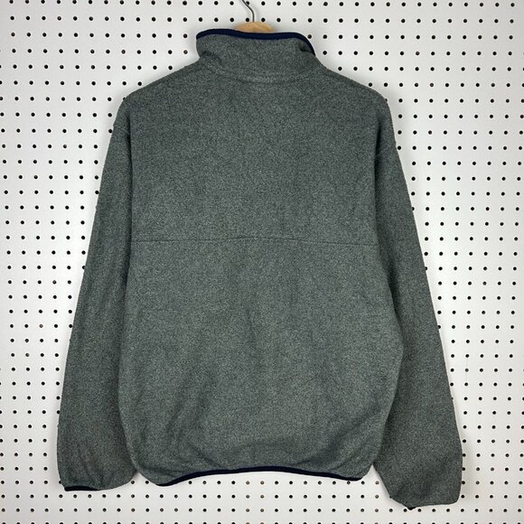 Vintage Patagonia Synchilla Snap T Fleece Small Gray Navy Blue Pullover Preppy - Picture 3 of 7